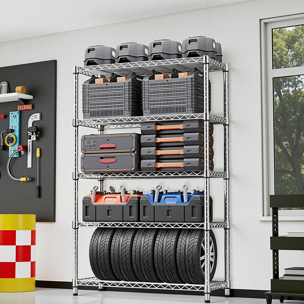 5-Tier Utility Steel Storage Shelving Unit