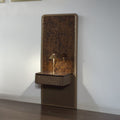 Marcelino - Nightstand With Wall Pier (King) - Cherry Oak