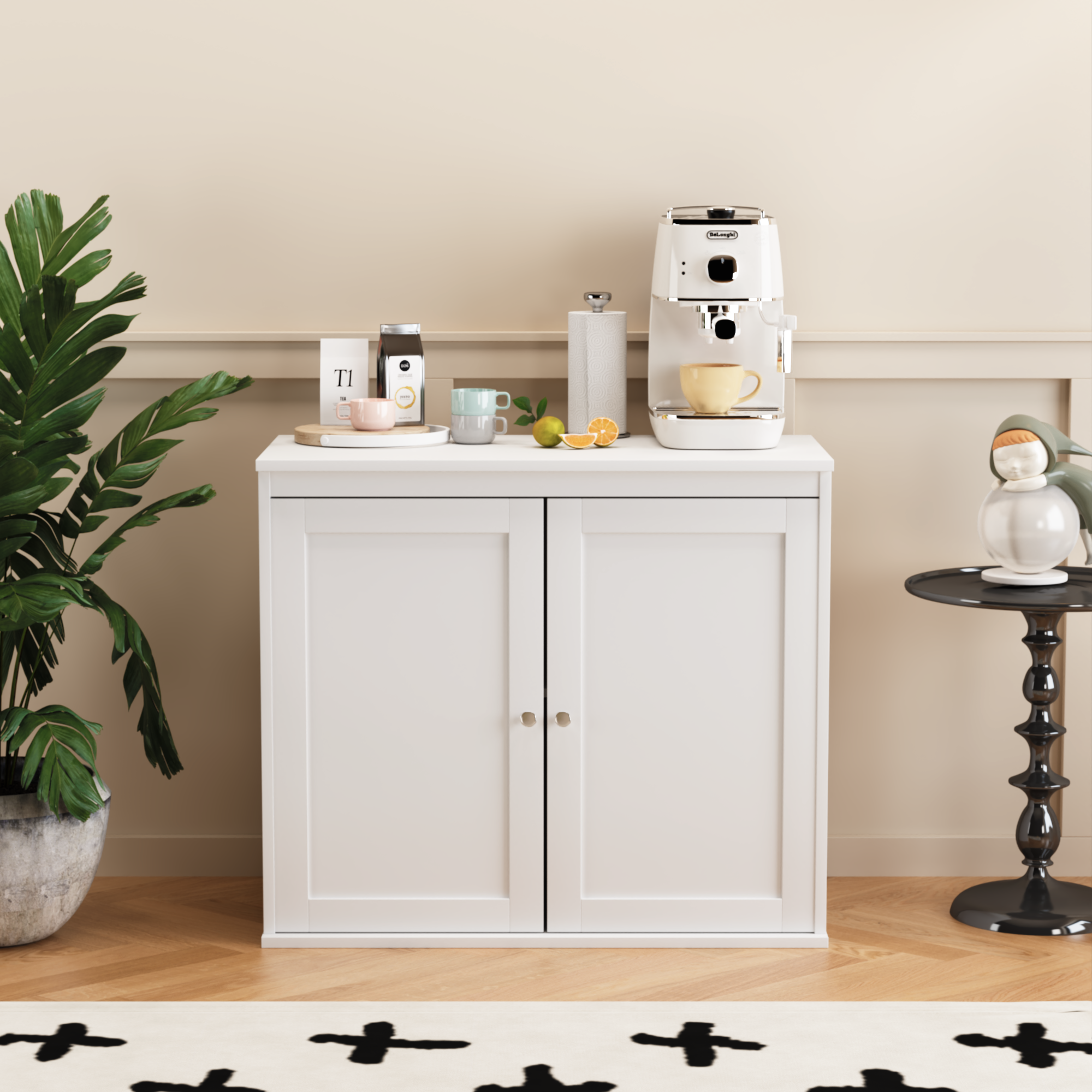 Kitchen Storage Cabinet with Double Doors