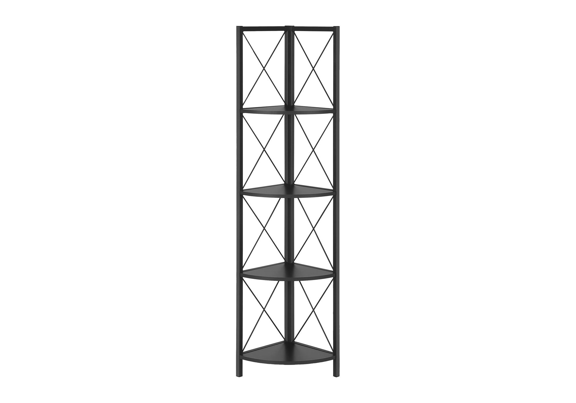 4-Tier Corner Bookshelf Etagere for Home Office