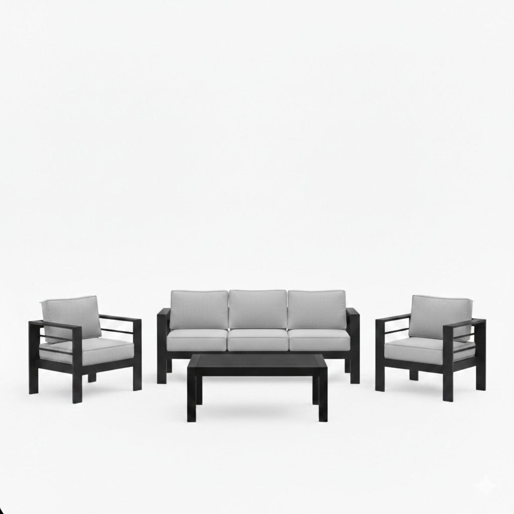 Outdoor Patio Set, All-Weather With Thick Cushions