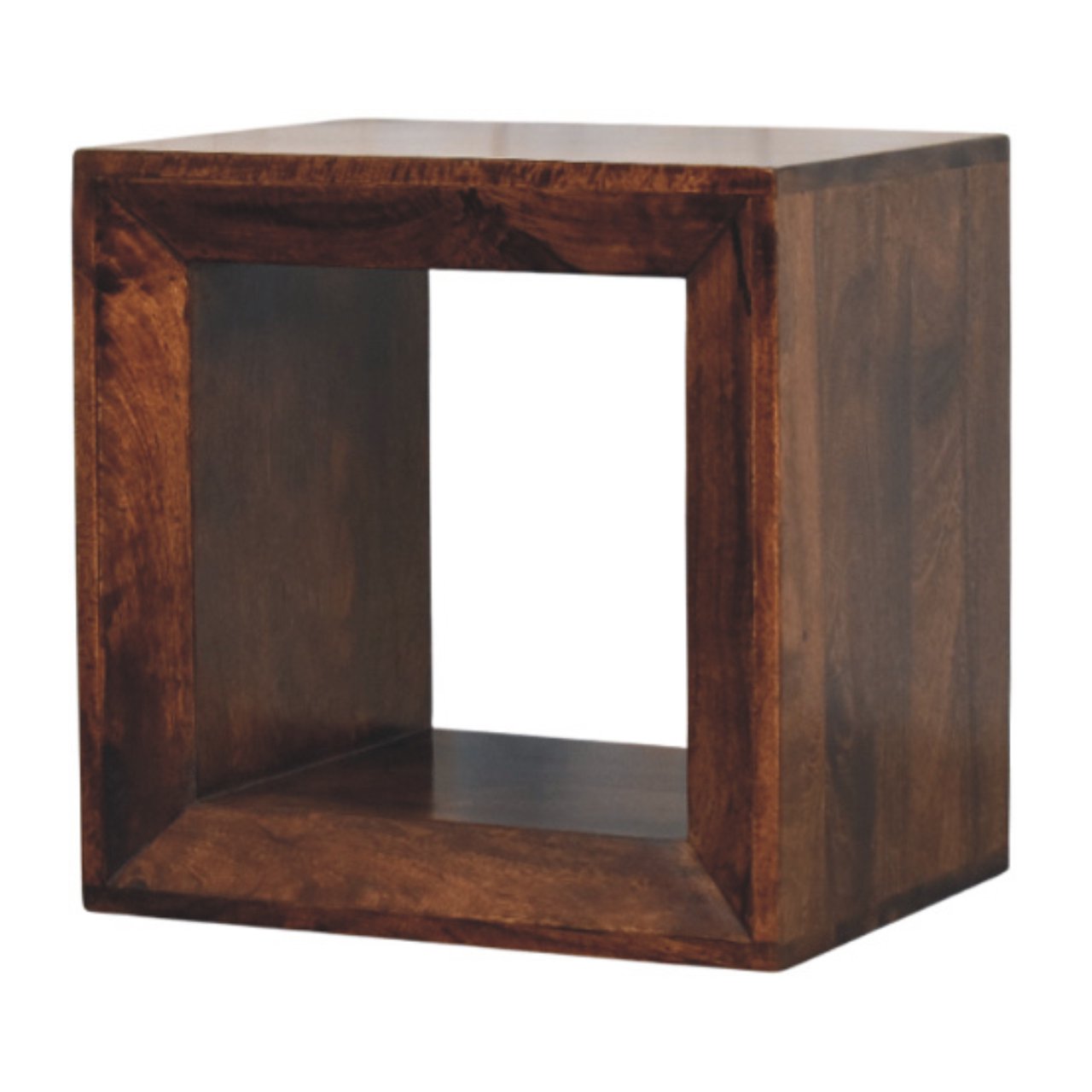 Solid Wood Solis California Side Table, Open Storage