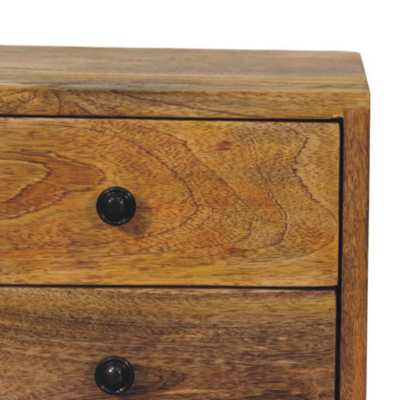 Solid Wood Solis Wall-Mounted Nightstand, 2-Drawers, Oak-ish