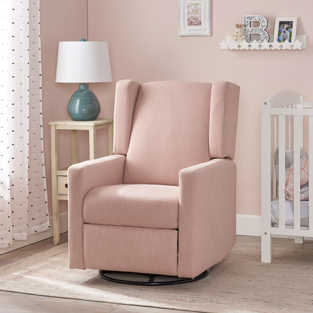 Landau Contemporary Fabric Upholstered Swivel Recliner