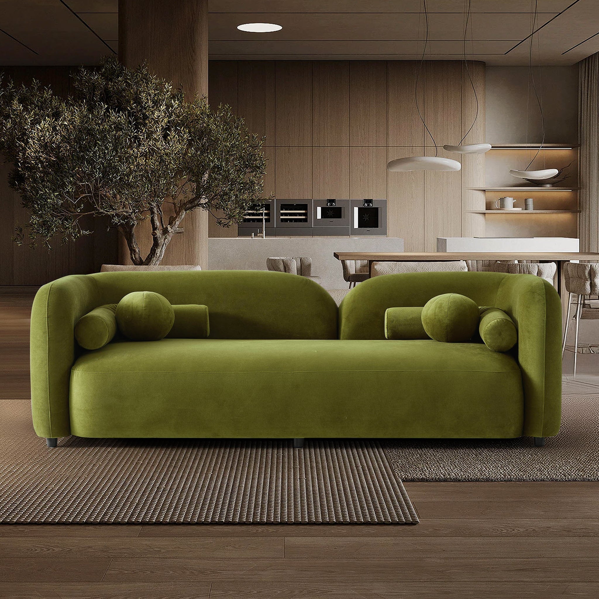 Donna Japandi Style Olive Sofa