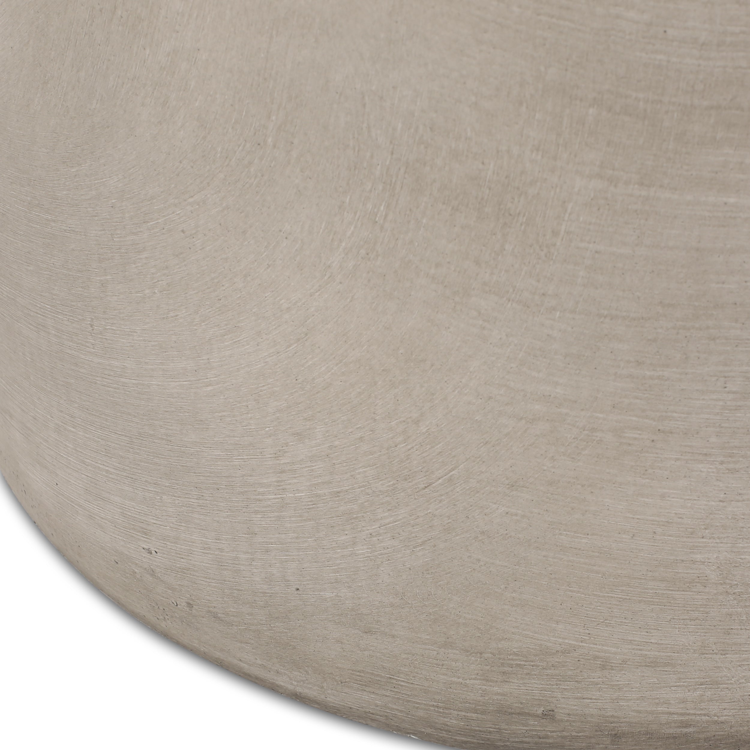 Outdoor Lightweight Concrete Side Table, Light Gray