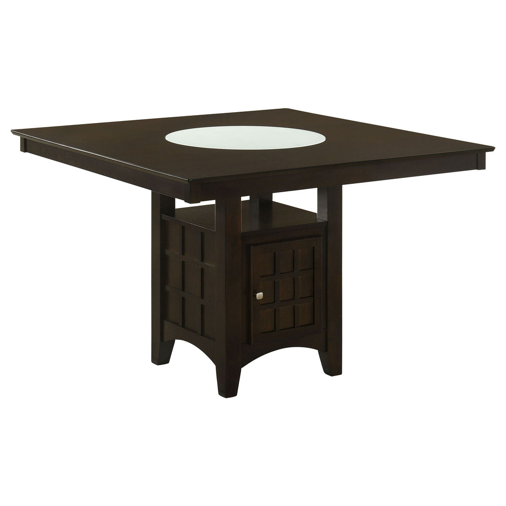Tolland - Counter Height Dining Table With Storage Pedestal - Cappuccino