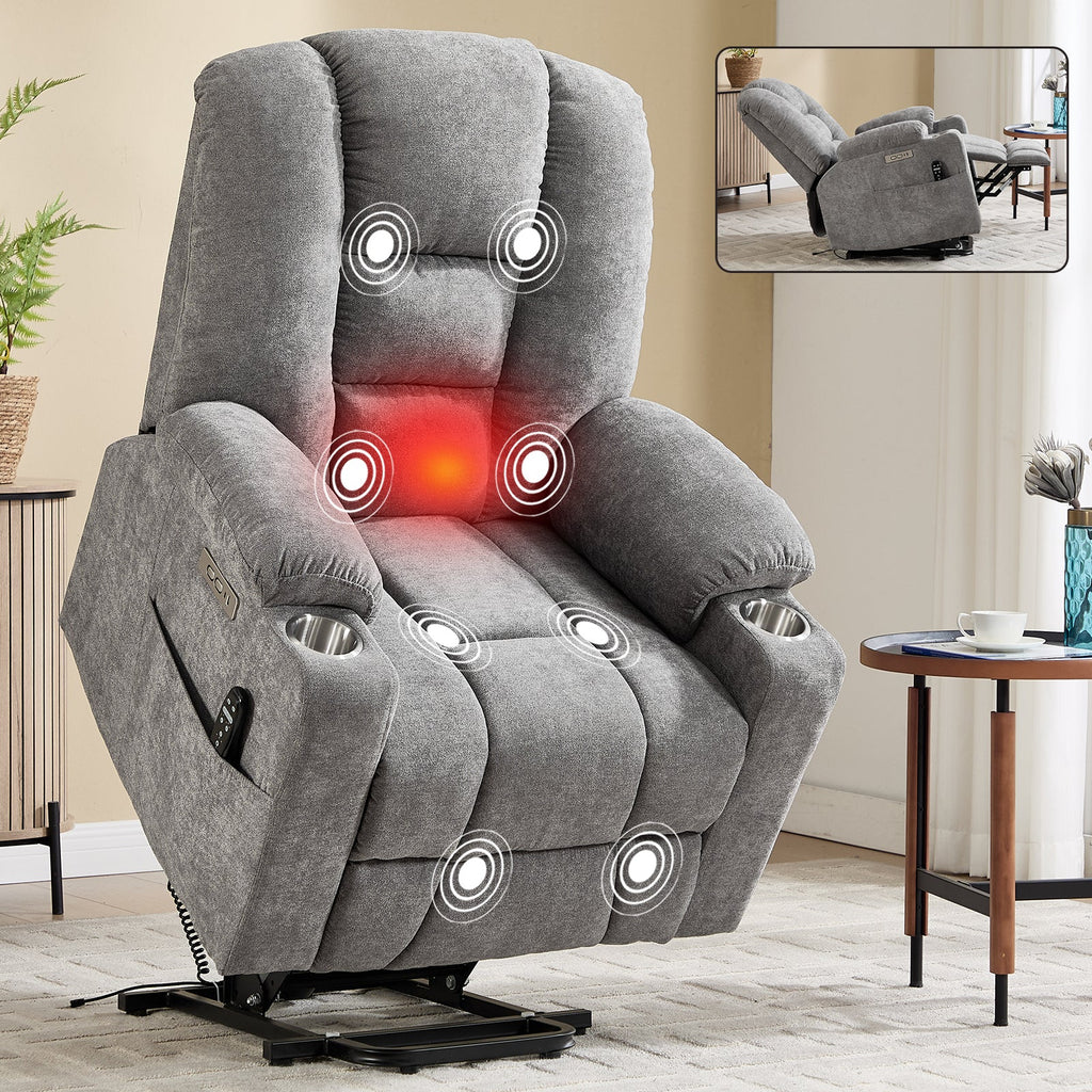 Power Lift Recliner Chair with Massage and Heat