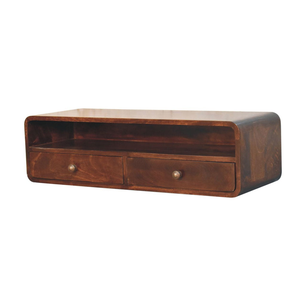 Solid Wood Floating California Console Table