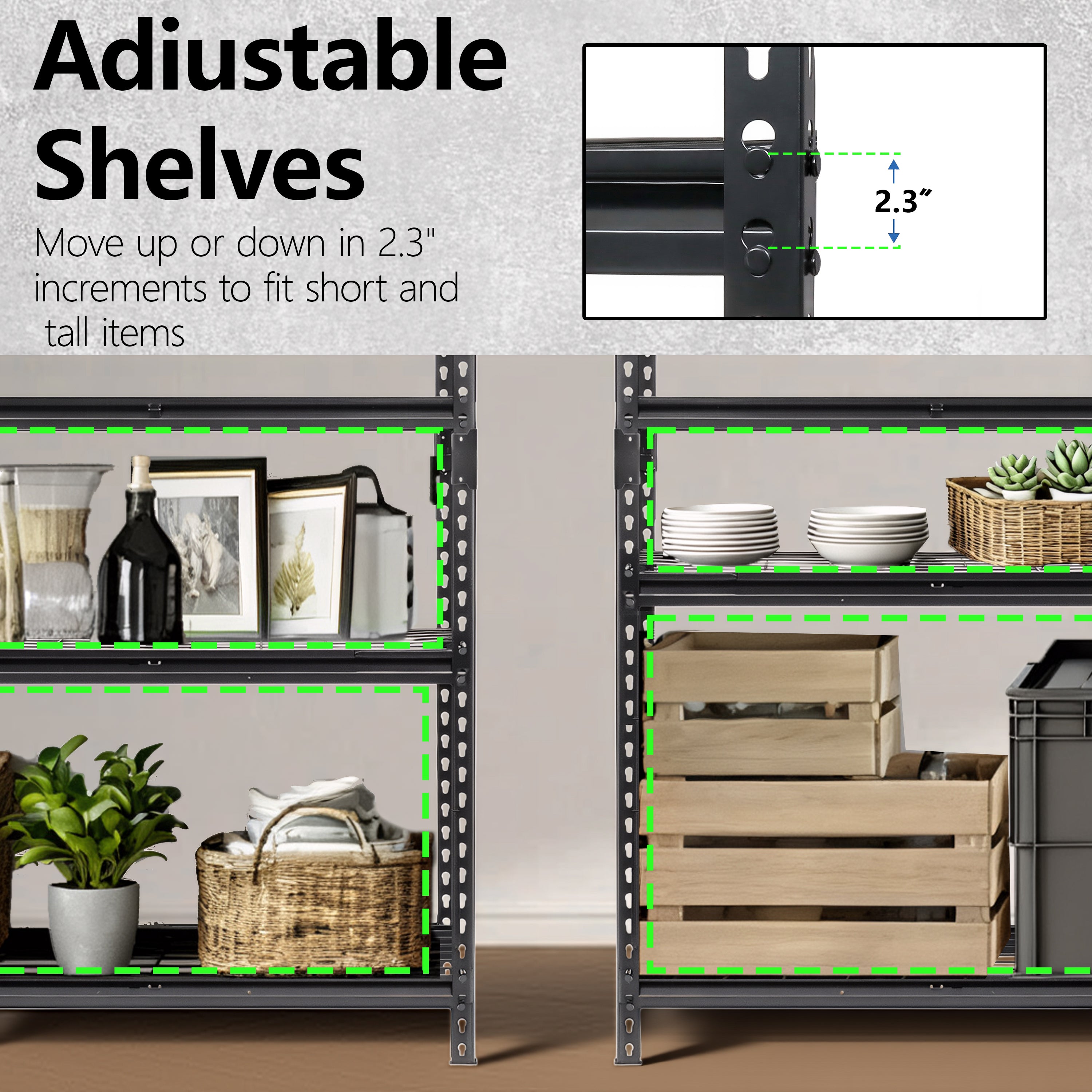 5-Tier Heavy Duty Metal Shelving Unit