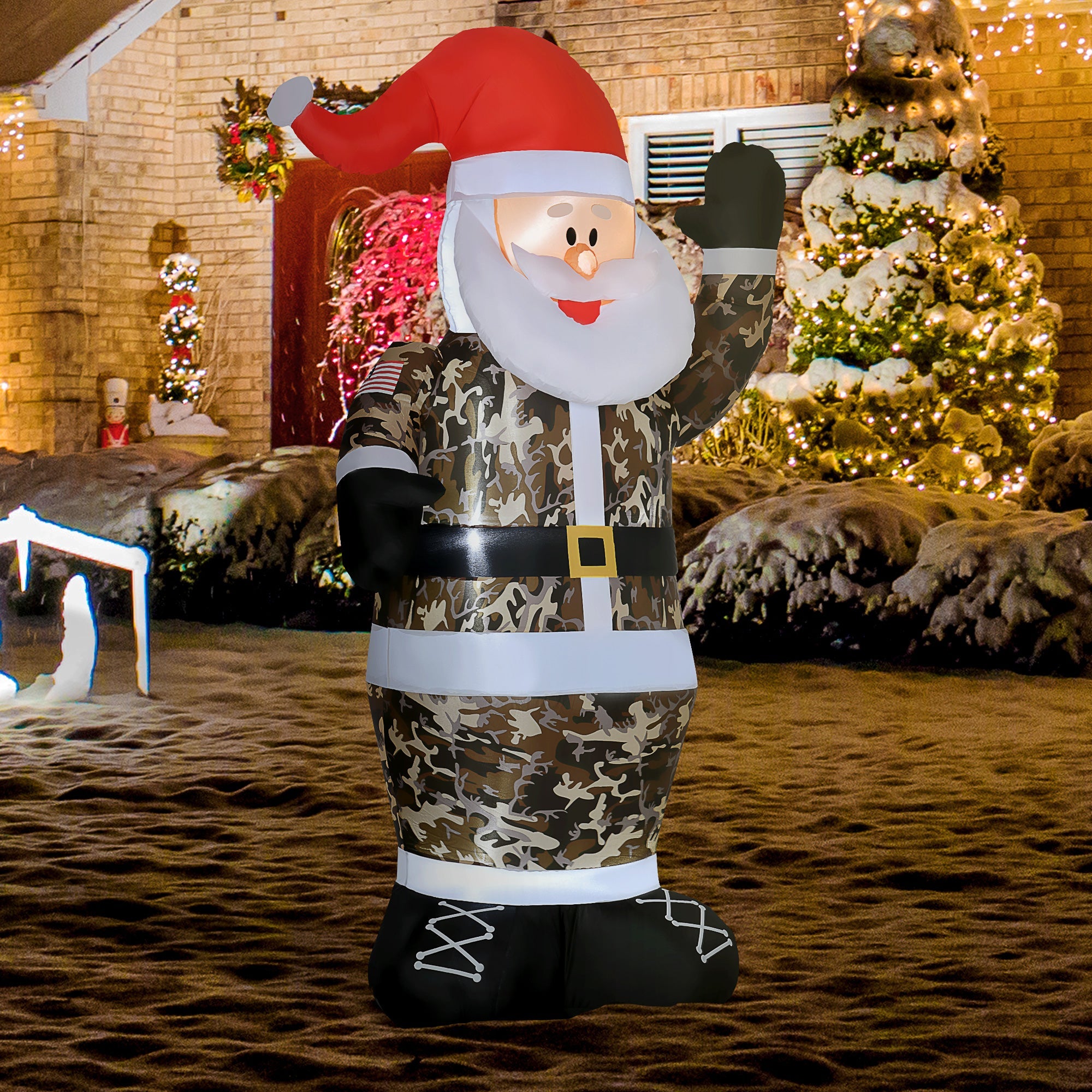 HOMCOM 8' Christmas Inflatables Outdoor Decorations