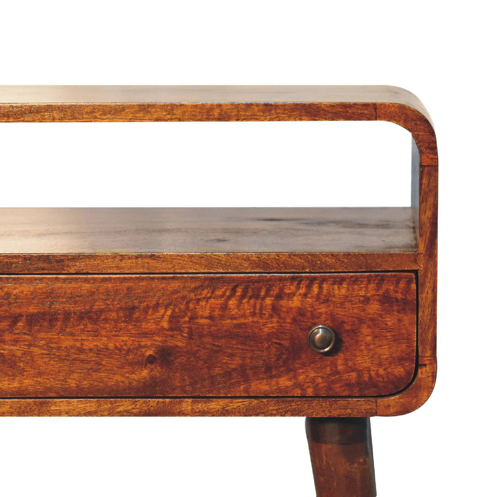 Solid Wood Chestnut Nordic Style Console Table