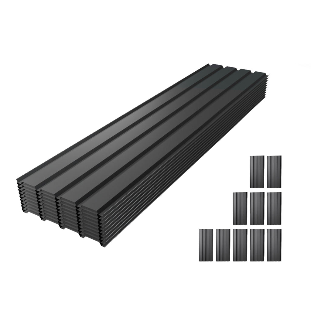 72.8IN Galvanized Metal Roof Panels - 10 PCS