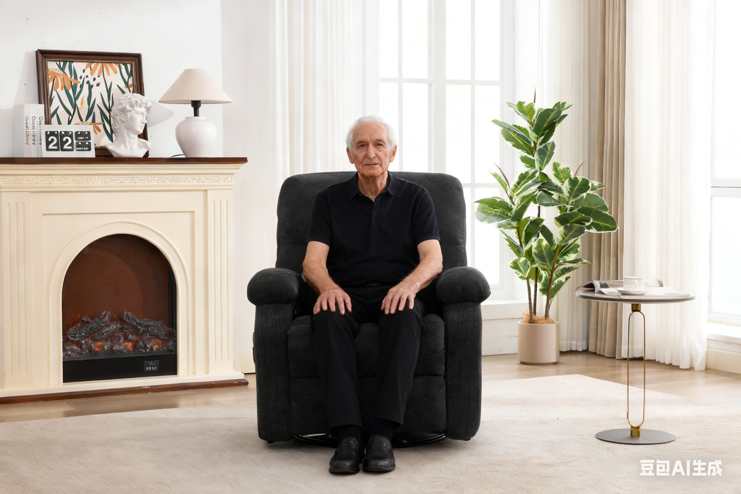 Hot Massage Manual Lounge Chair with Rocker Arms