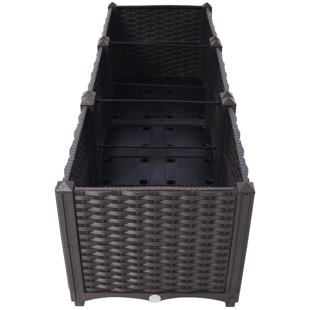 Deep Raised Garden Bed Plastic Planter Boxes