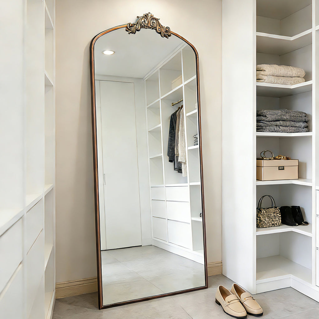 Vintage Ornate Arched Full Length Mirror
