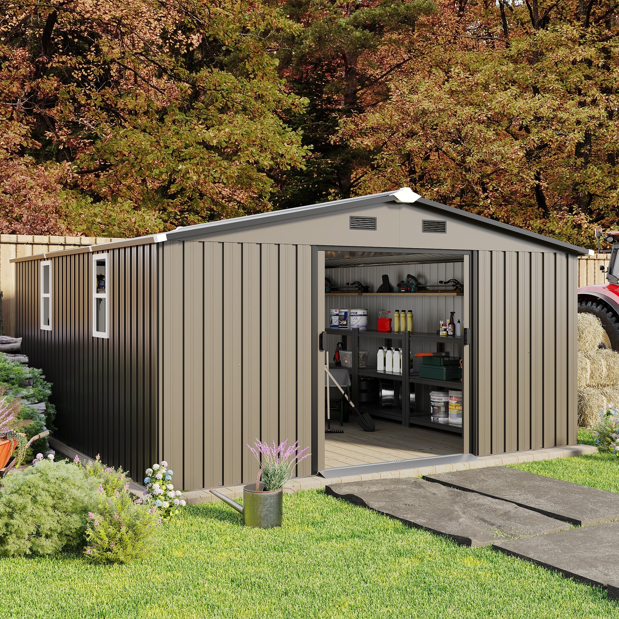 Campcraft 10x12ft Color Steel Plate Storage Shed
