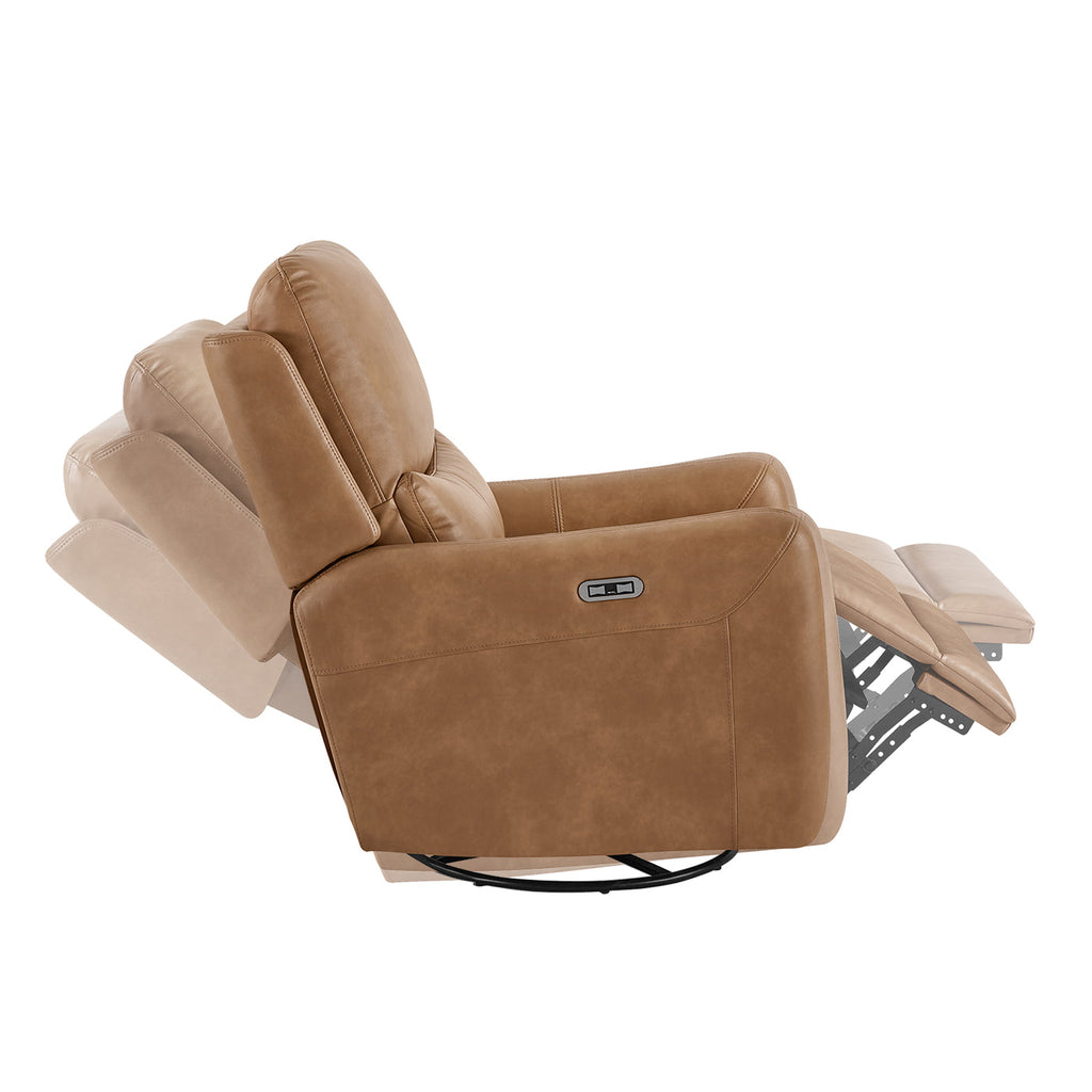 Dublin 30" Swivel Power Recliner Arm Chair Saddle