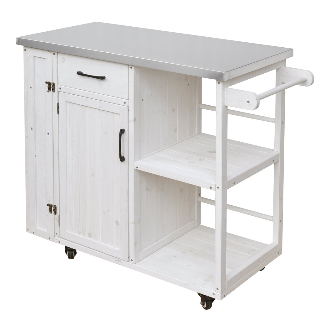 Outdoor Kitchen Island Fir Wood Prep Station