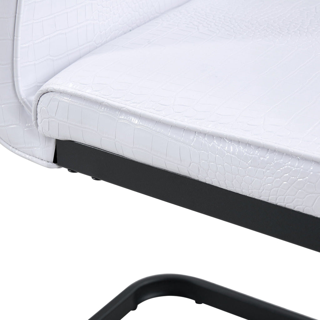 Alligator Skin Upholstered Dining Chairs