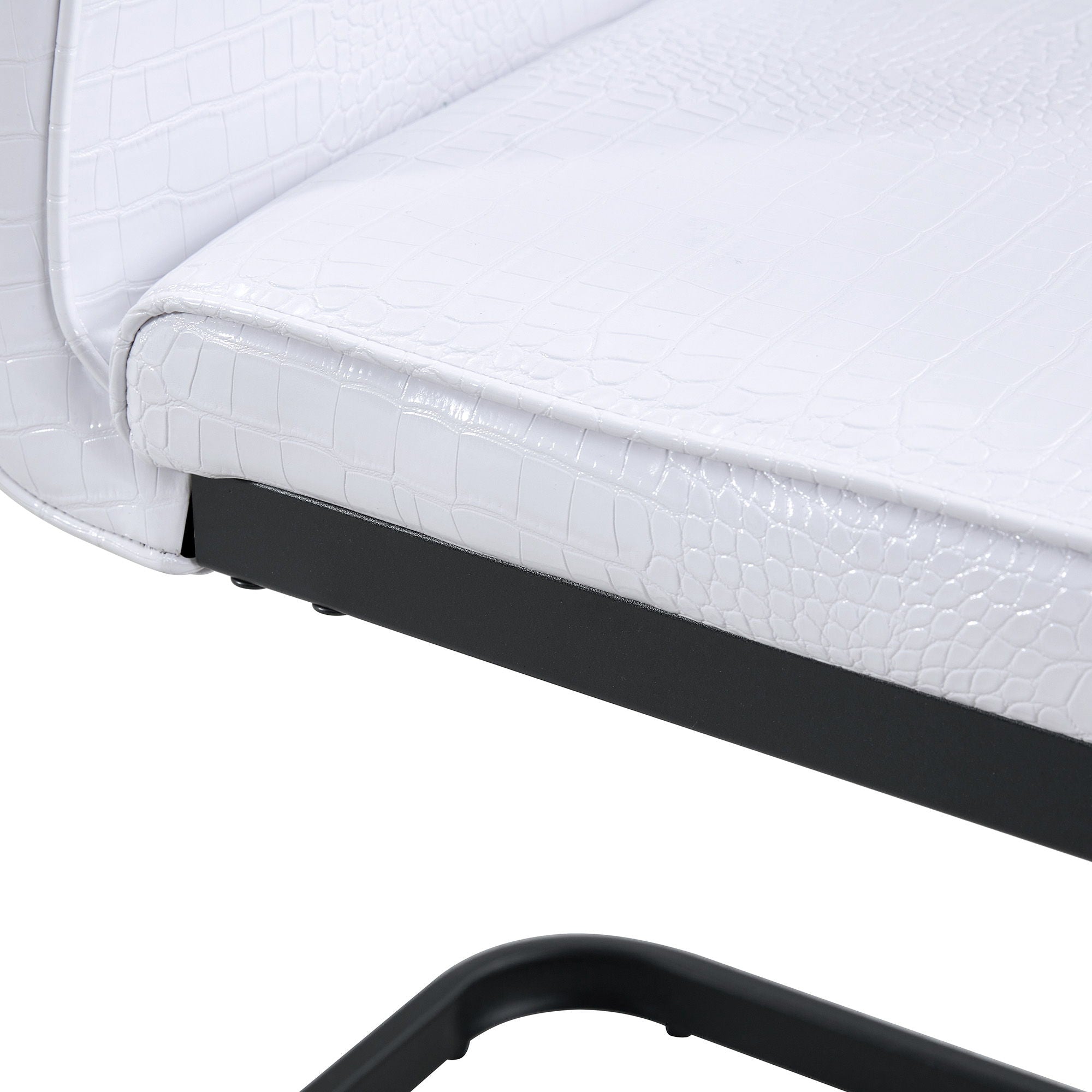 Alligator Skin Upholstered Dining Chairs