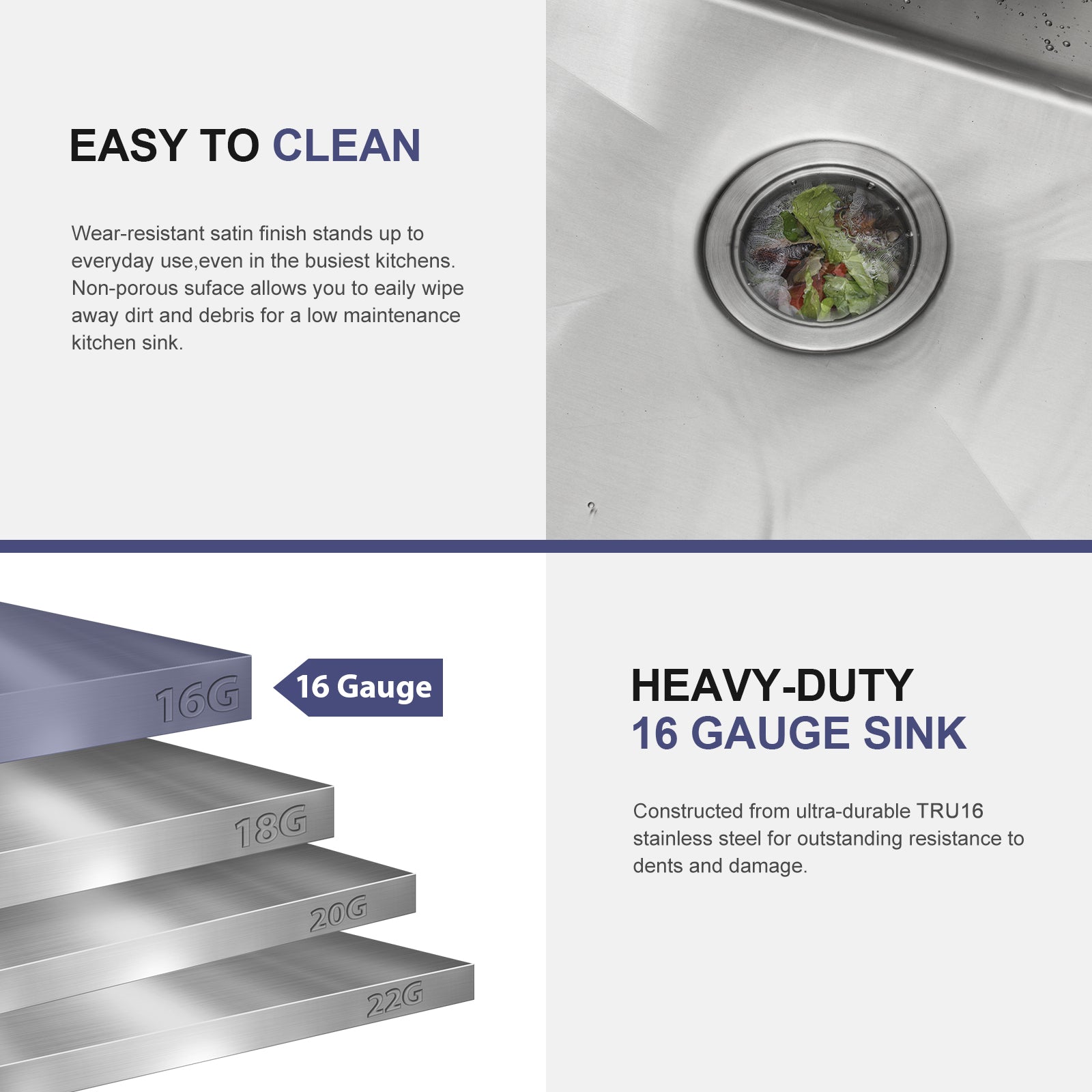 Double Bowl Undermount Kitchen Sink