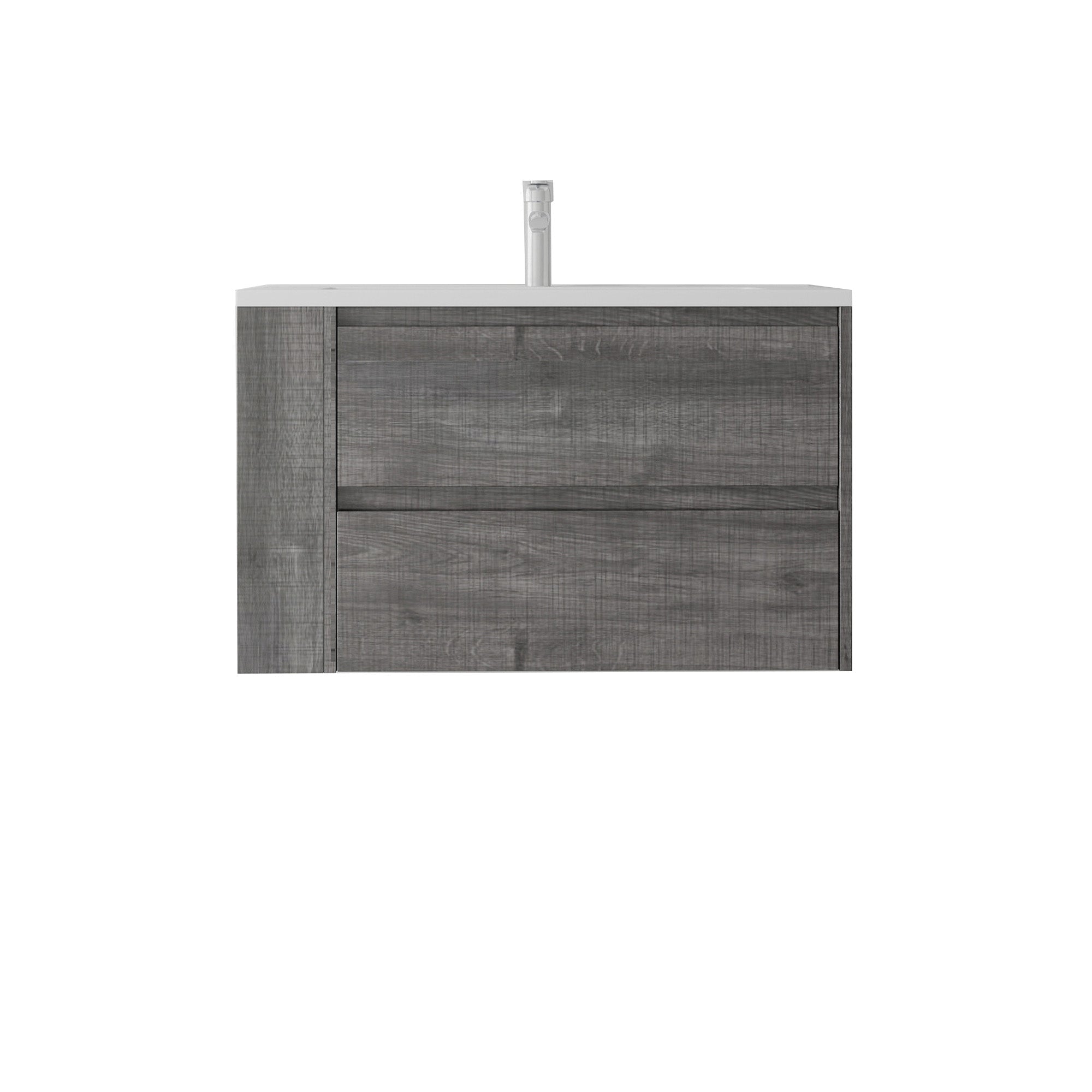 36 Inch Floating Bathroom Vanity with Sink, Soft-Close Door, Ceramic Sink, Plywood