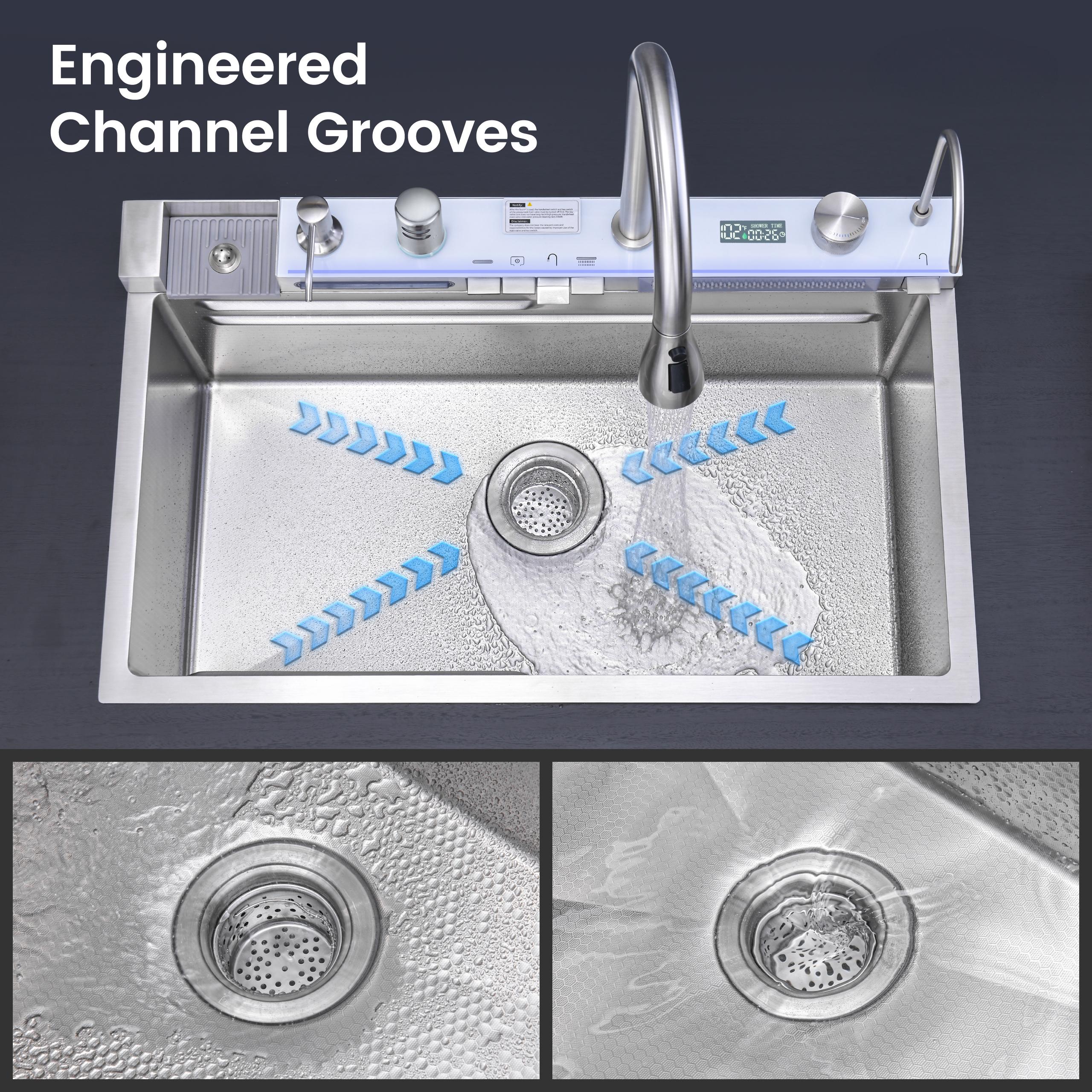 Pull-out Faucet Single Bowl Sink - 30"x18"