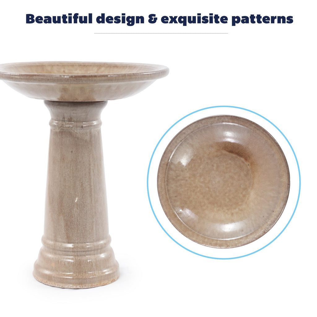 Ceramic Bird Bath for Outdoor Garden