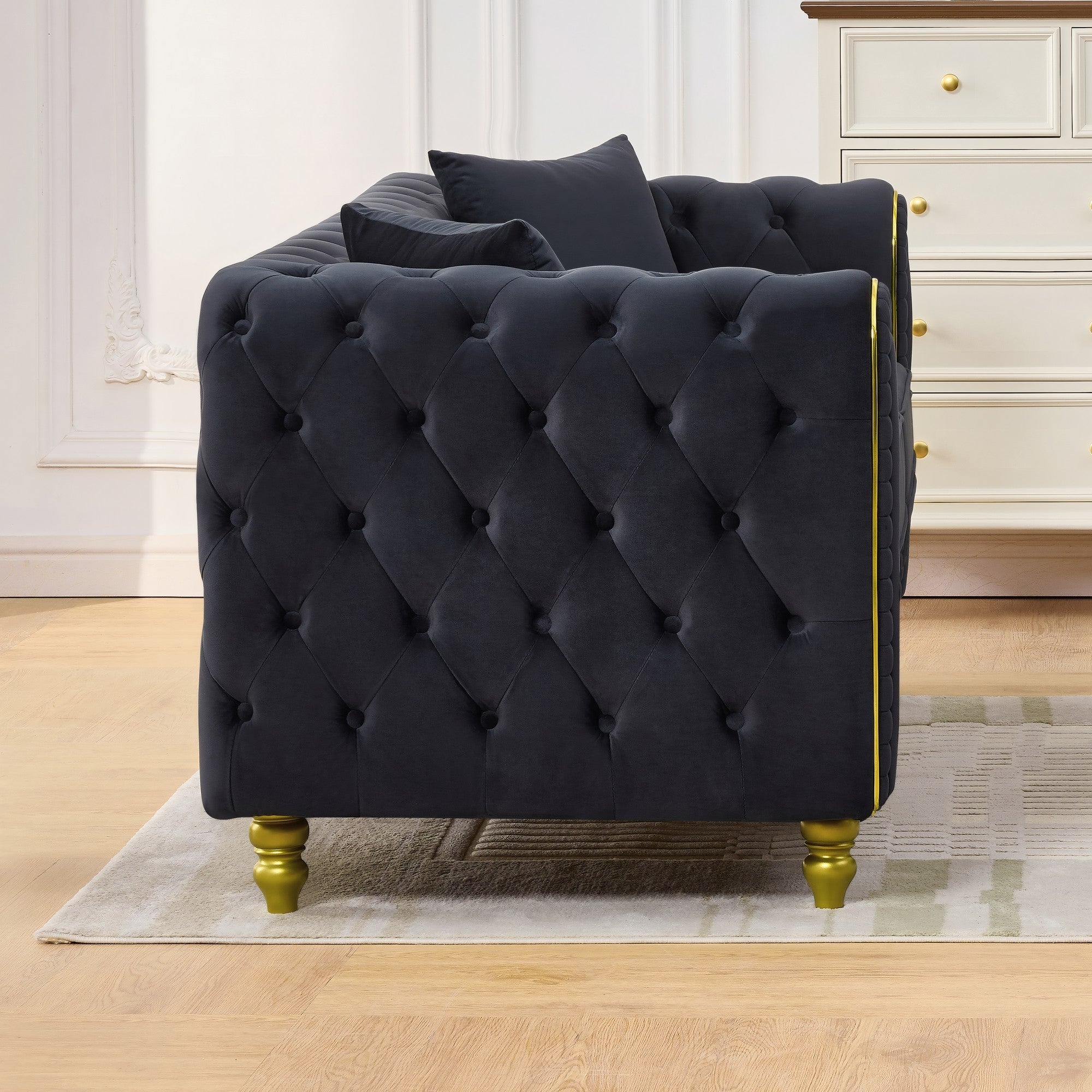 Modern Velvet Loveseat Sofa