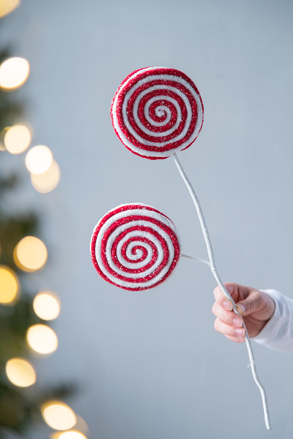 19x7" Iced Lollipop Spray - Set of 6