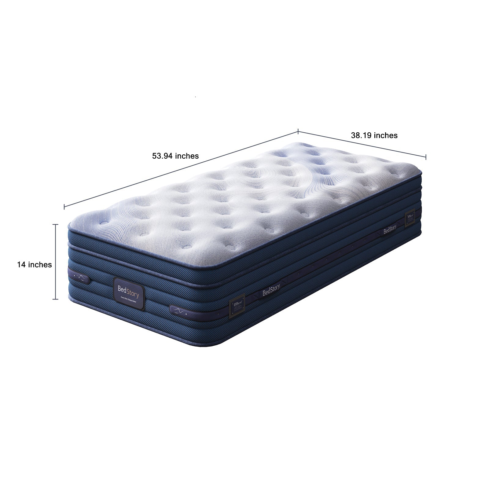 Bedstory Spine Align Pro 14" Twin Firm Pressure Relieving Cooling Hybrid Mattress