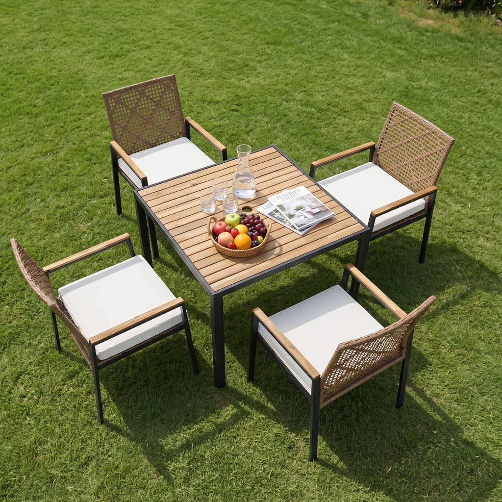 All Weather 5-Piece Patio Dining Table Set