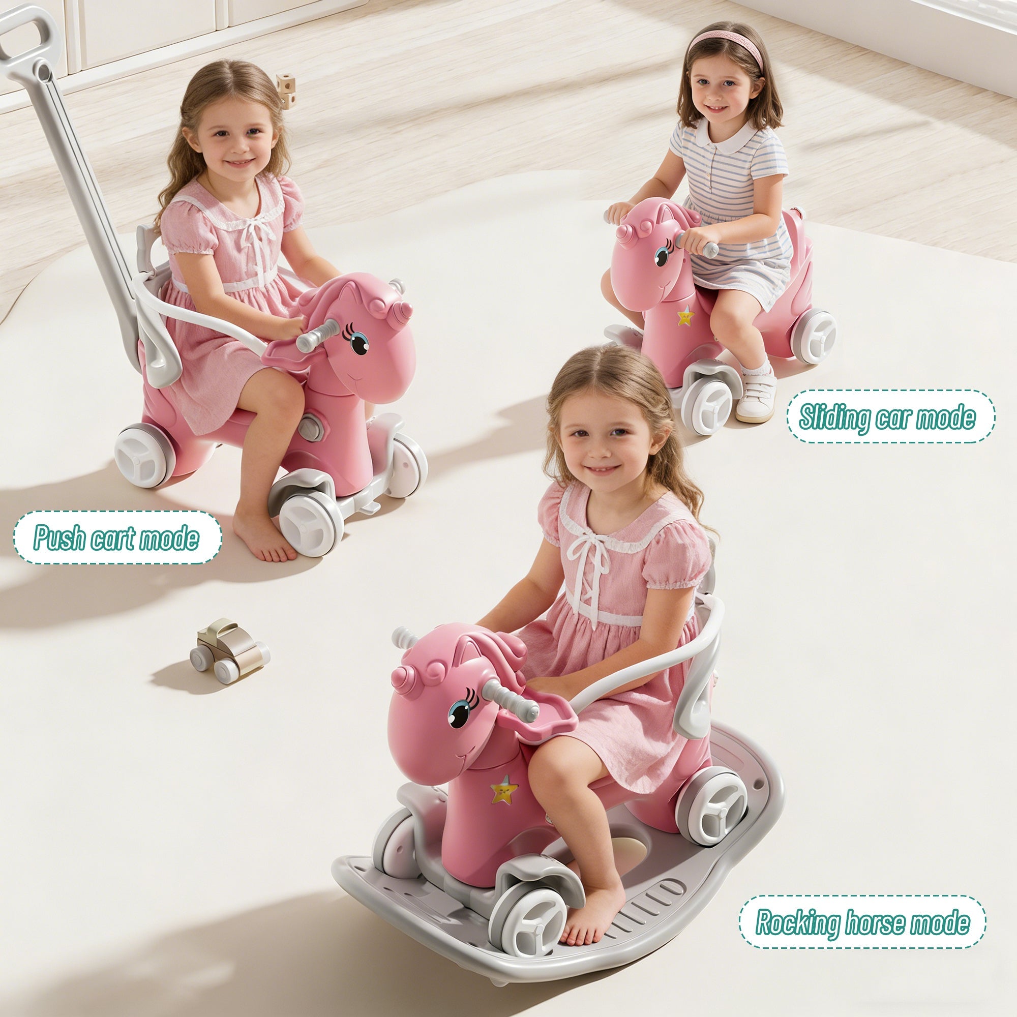 Rocking Horse for Toddlers - Unicorn Kids Ride On Toy