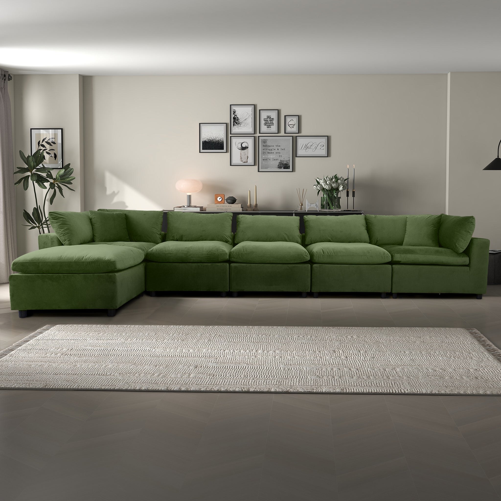 Hayward Olive Sectional Sofa