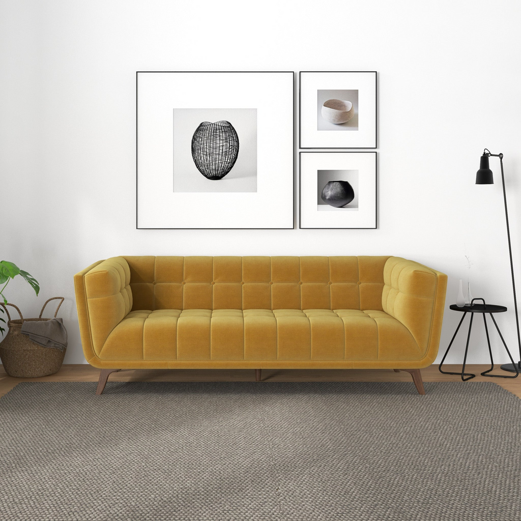 Addison Large Velvet Sofa