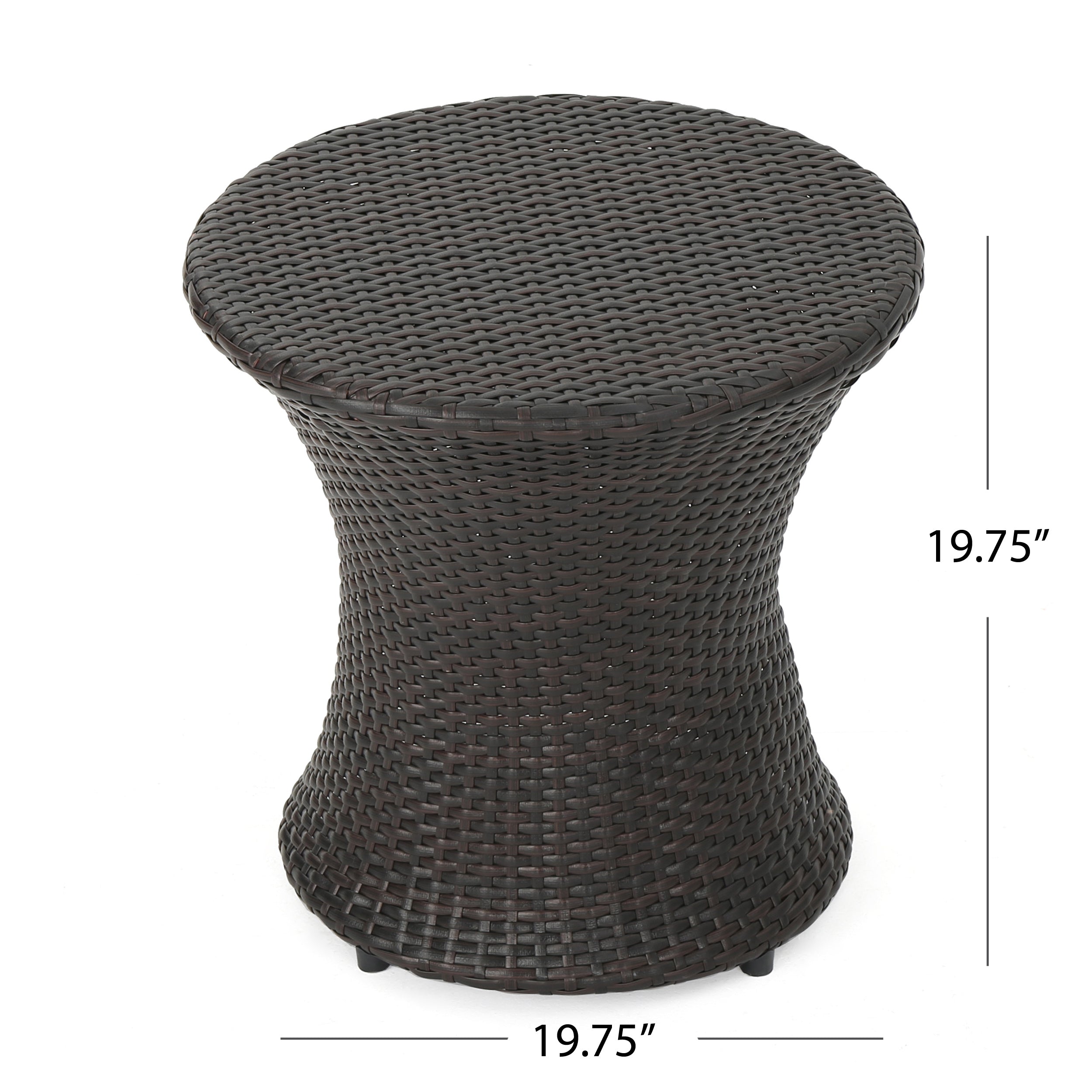 19" Kono Hourglass Table (No Glass Top) End Table