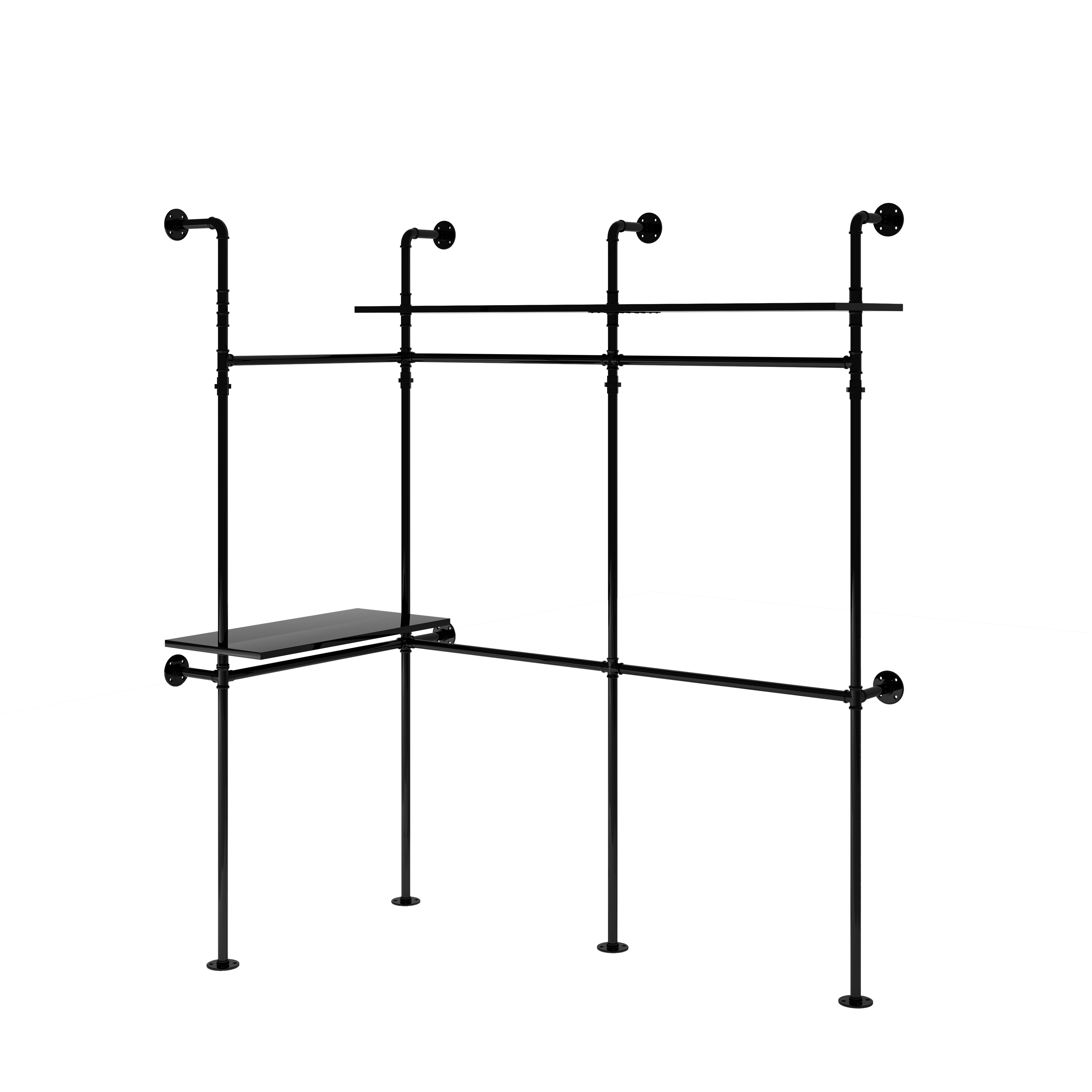 Industrial Pipe Clothing Rack