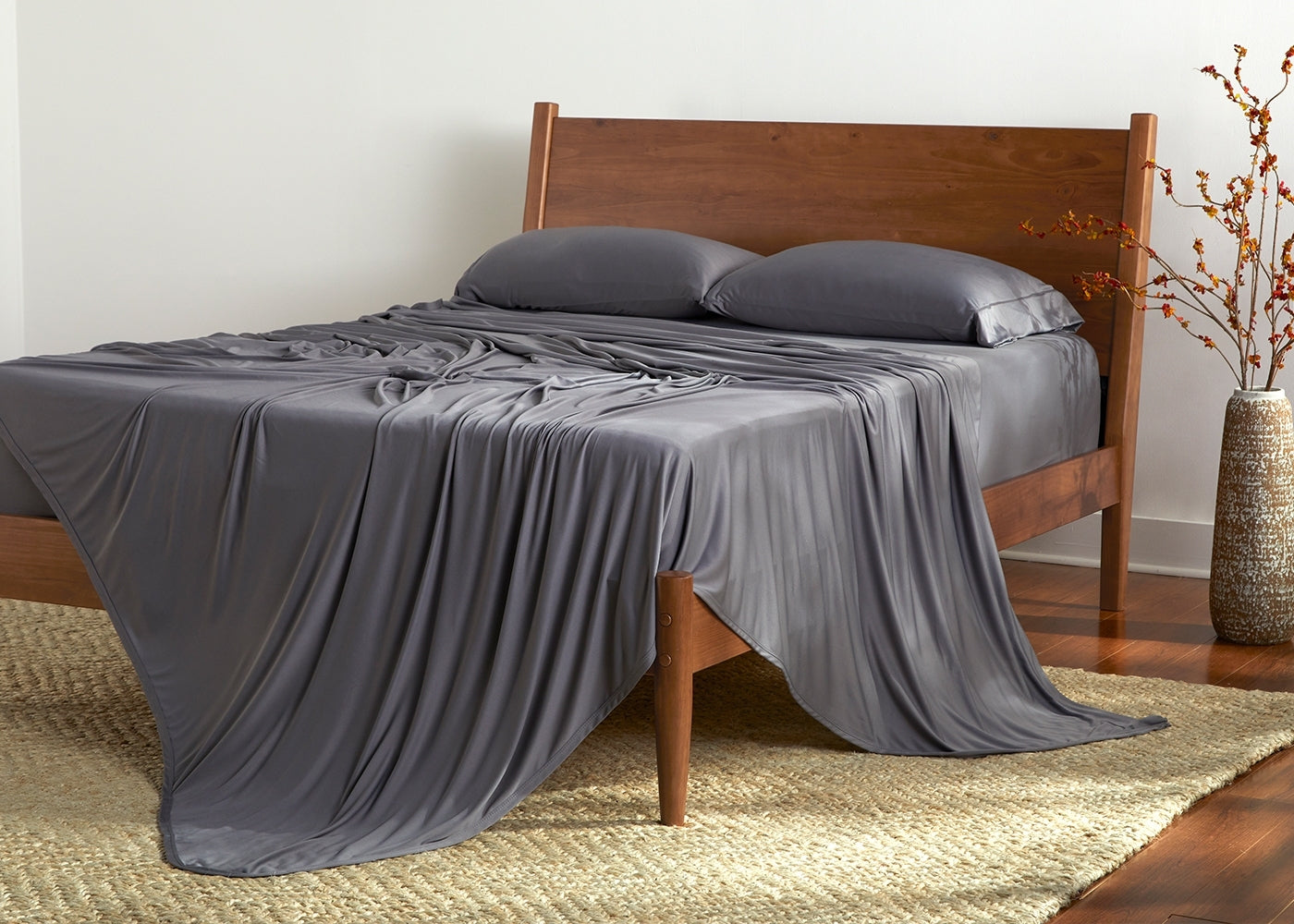 BedGear Dri-Tec Sheet Set, Grey, Full