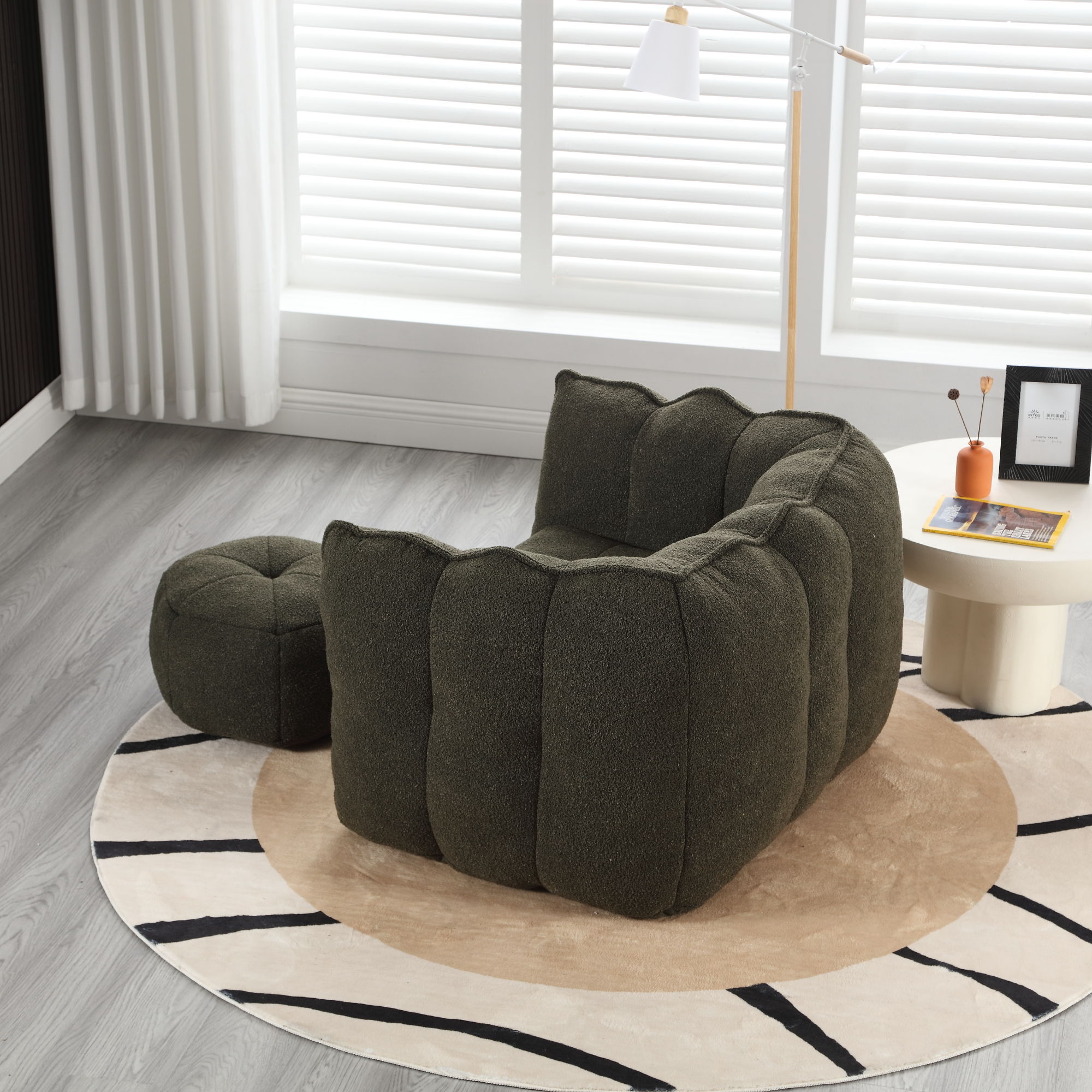 Soft Bean Bag Chair With High Resilient Foam