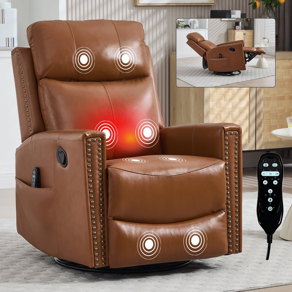 Deep Swivel Recliner and Massage Chair
