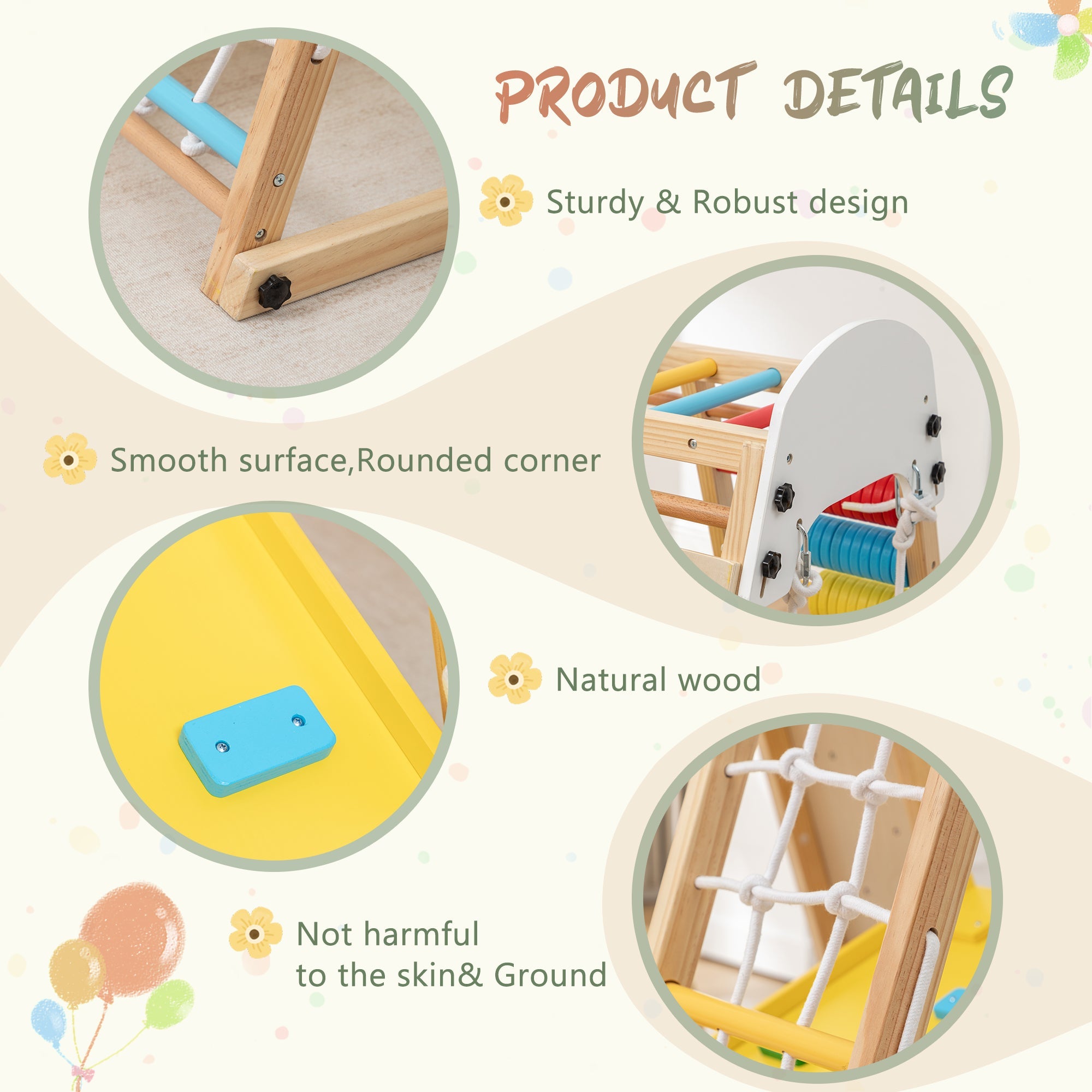 9-in-1 Foldable Kids Climbing Frame & Slide