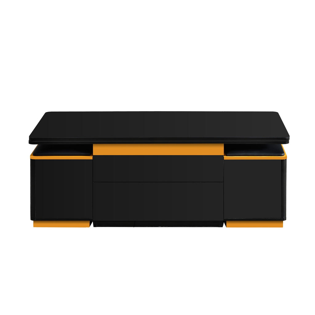 Lift Top Coffee Table With 4 Storage Stools