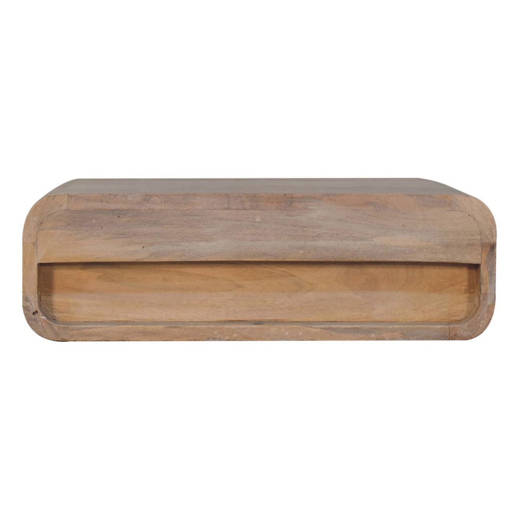 Solid Wood Sonoma T-Bar Wall-Mounted Nightstand, 1-Drawer