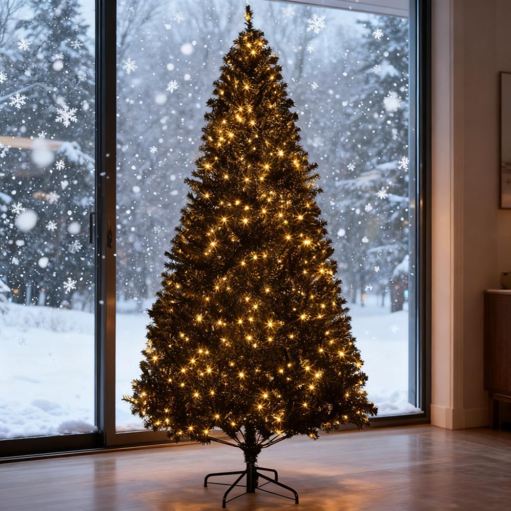 7.5 Ft Tall PreLit Artificial Christmas Tree