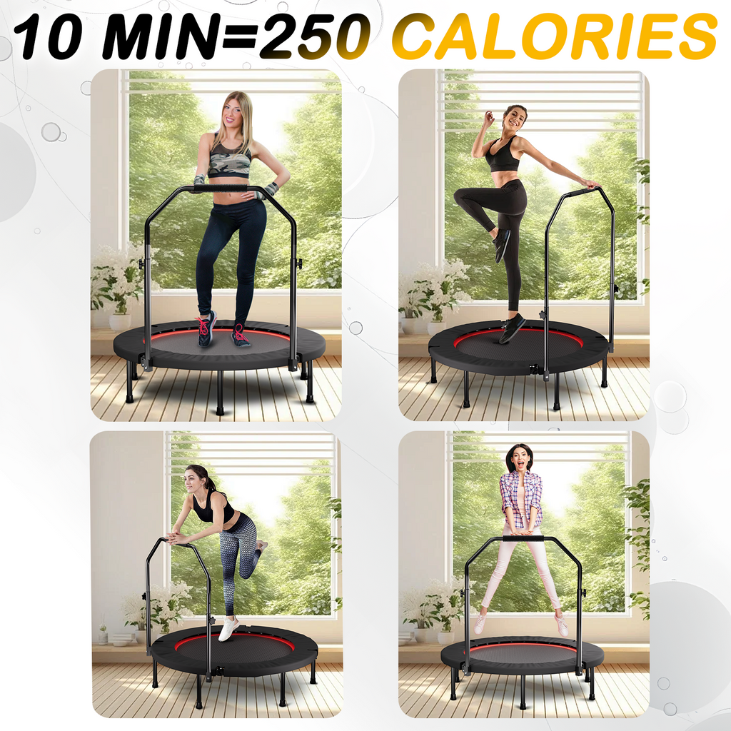 YC 40 Inch Foldable Trampoline with Handle - Standard Spring