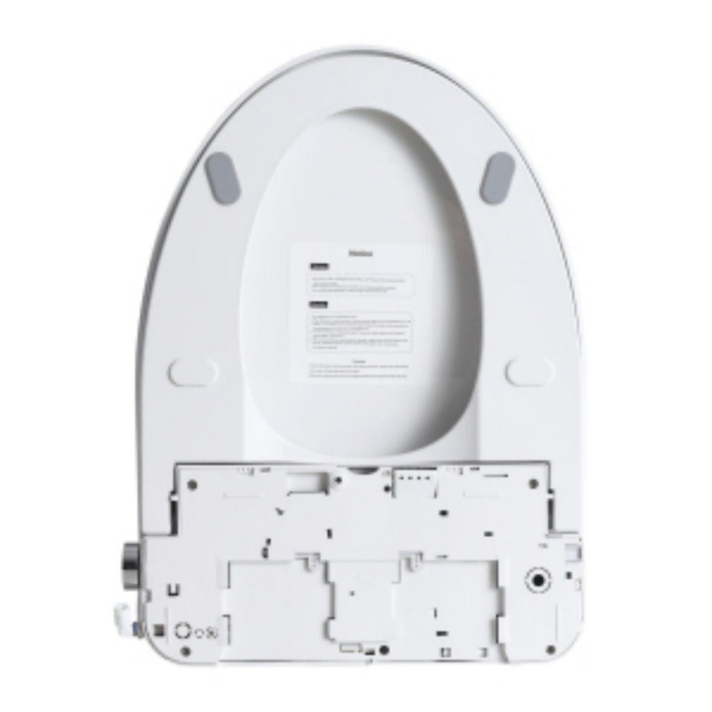 Smart Bidet Toilet Seat & Side Knob Adjustable Heated Seat With Water Temperature And Pressure Adjustment Portable Bidet - White