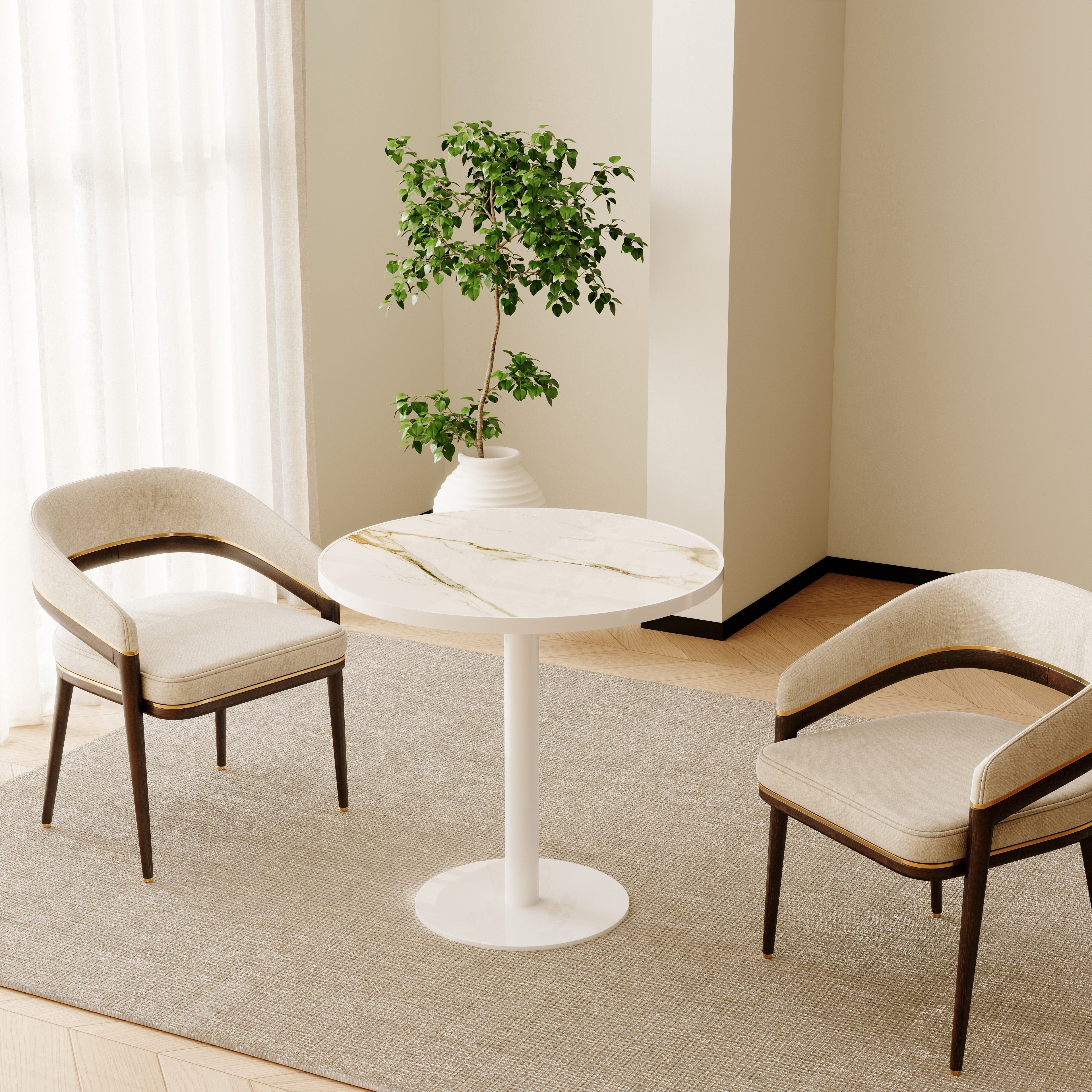 31.5" Round Modern Tulip Dining Table