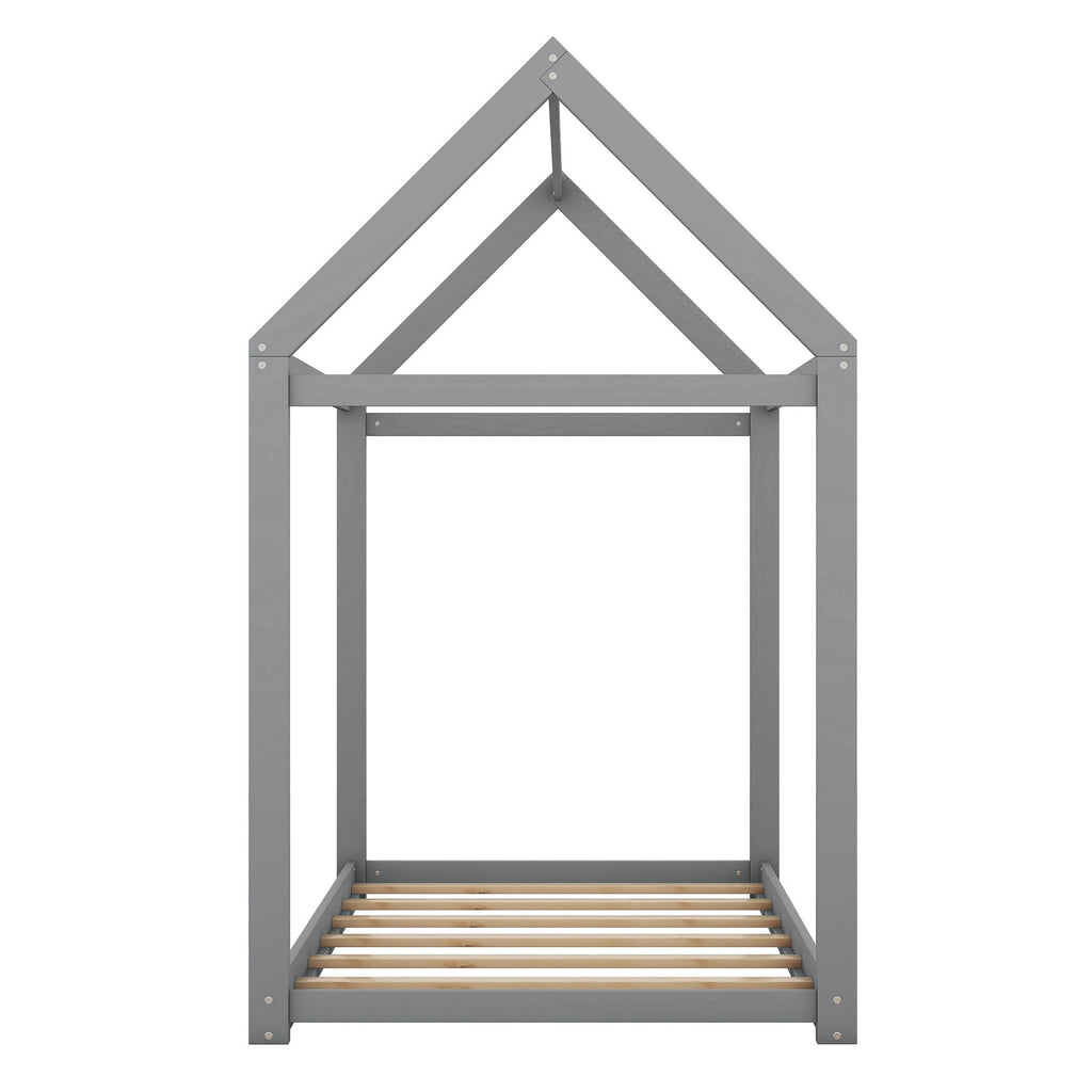 Wooden House Shaped Bed
