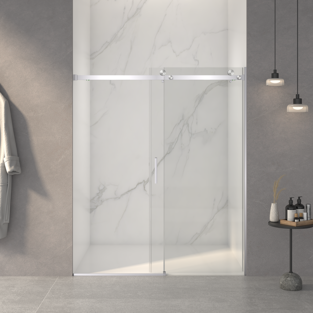 Frameless Sliding Shower Door - 56-60"W x 72"H